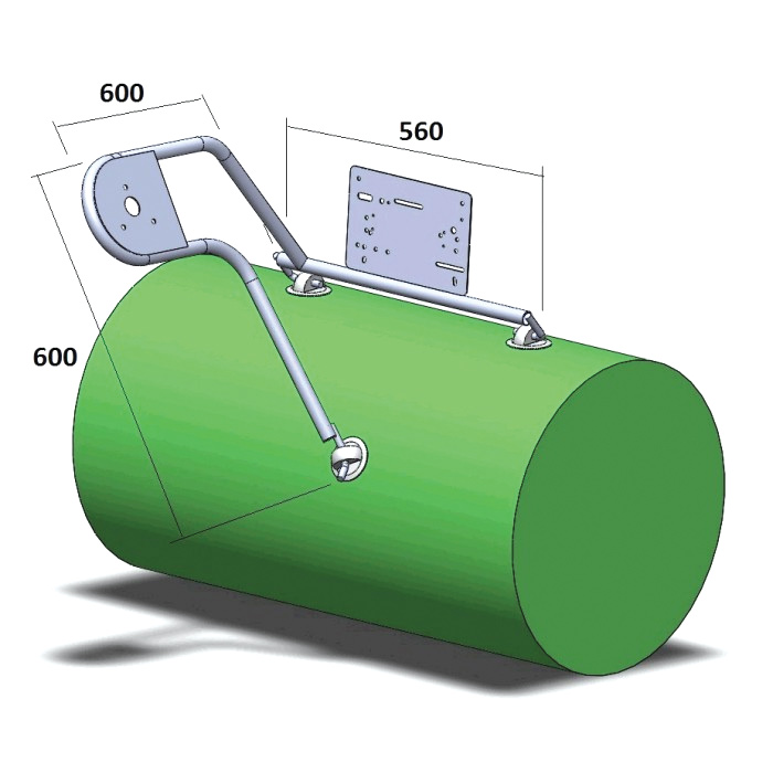 Стойка рулевая с креплением на баллон надувной лодки 25мм в Новошахтинске