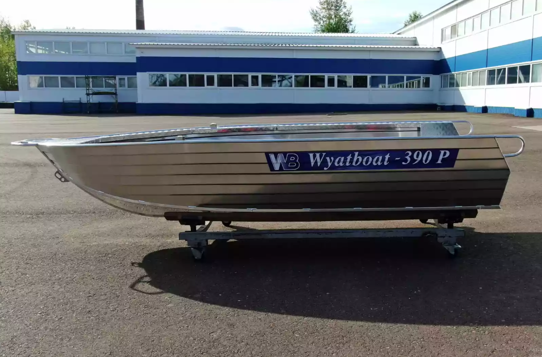 Алюминиевая лодка Wyatboat-390РМ увеличенный борт в Новошахтинске