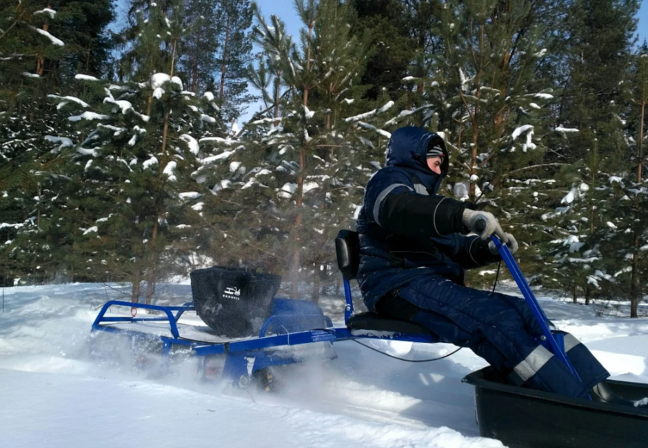 Мотобуксировщик толкач Альбатрос-XL8 с модулем. С фарой, склизы в Новошахтинске