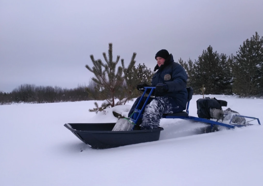 Мотобуксировщик толкач Альбатрос-XL8 с модулем. С фарой, склизы в Новошахтинске