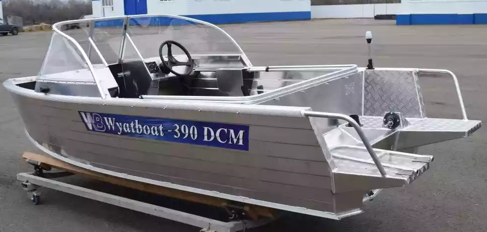 Алюминиевая лодка Wyatboat-390 DCM Увеличенный борт в Новошахтинске