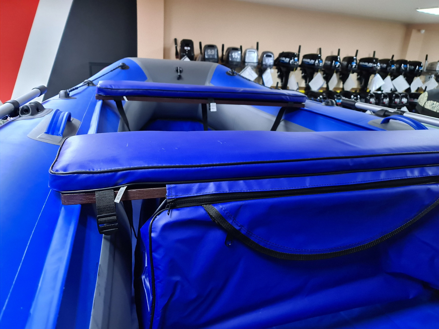 КОМПЛЕКТ МЯГКИХ НАКЛАДОК С СУМКОЙ ДЛЯ ЛОДОК 90Х20 СИНИЙ в Новошахтинске