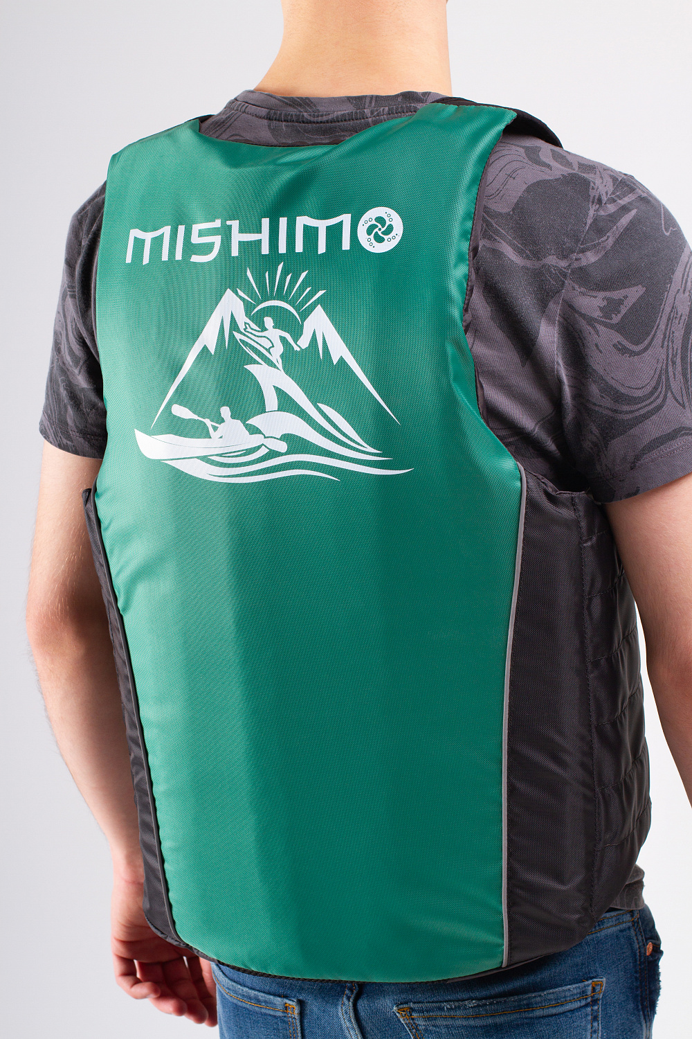 Жилет спасательный MISHIMO PRO Премиум качества Черно-зеленый в Новошахтинске